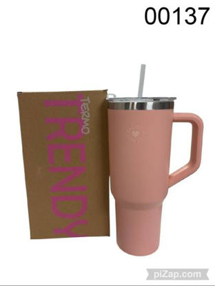 Imagen de VASO TERMICO TRENDY CON MANIJA Y SORBETE 1200ML 1.26